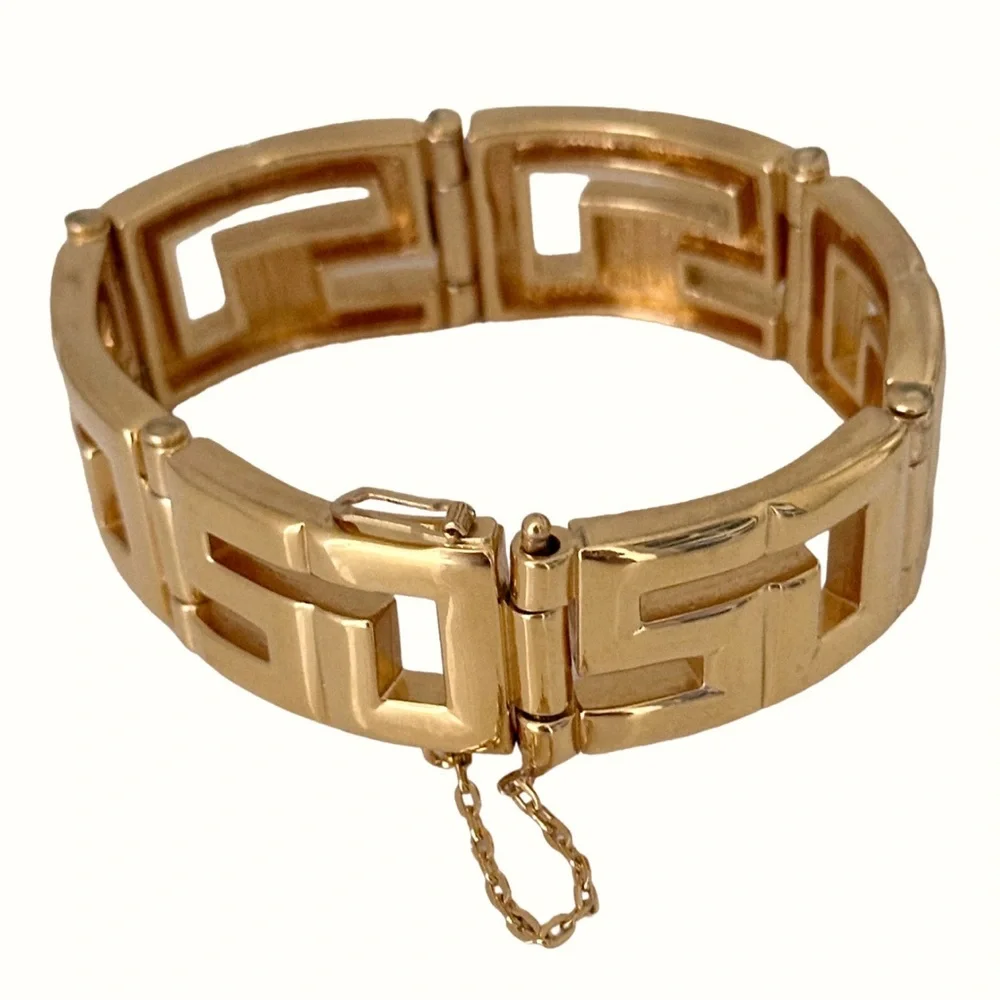 ST JOHN Vintage Logo Gold Plated Bracelet RARE